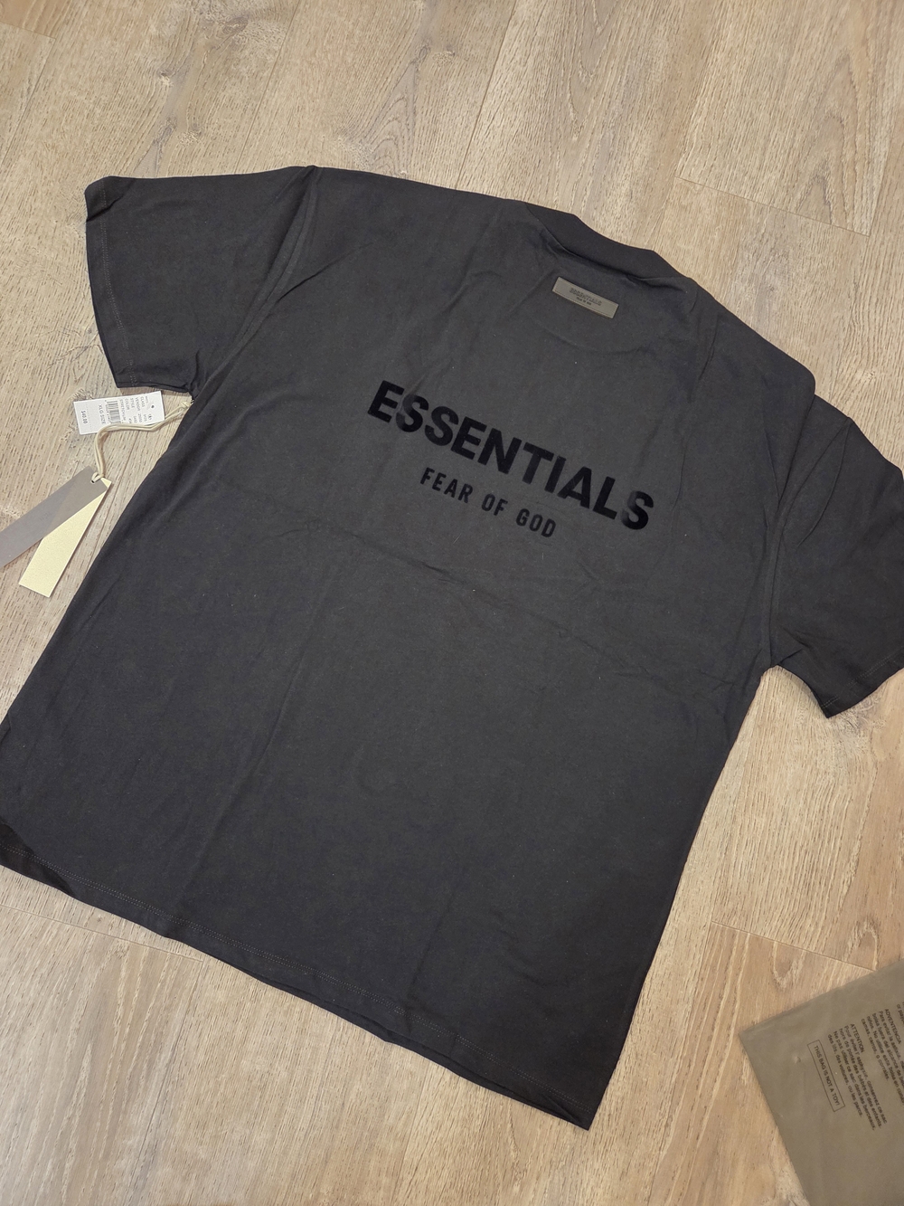 Essentials by Fear of God Black Logo Short Sleeve Tee - Men's